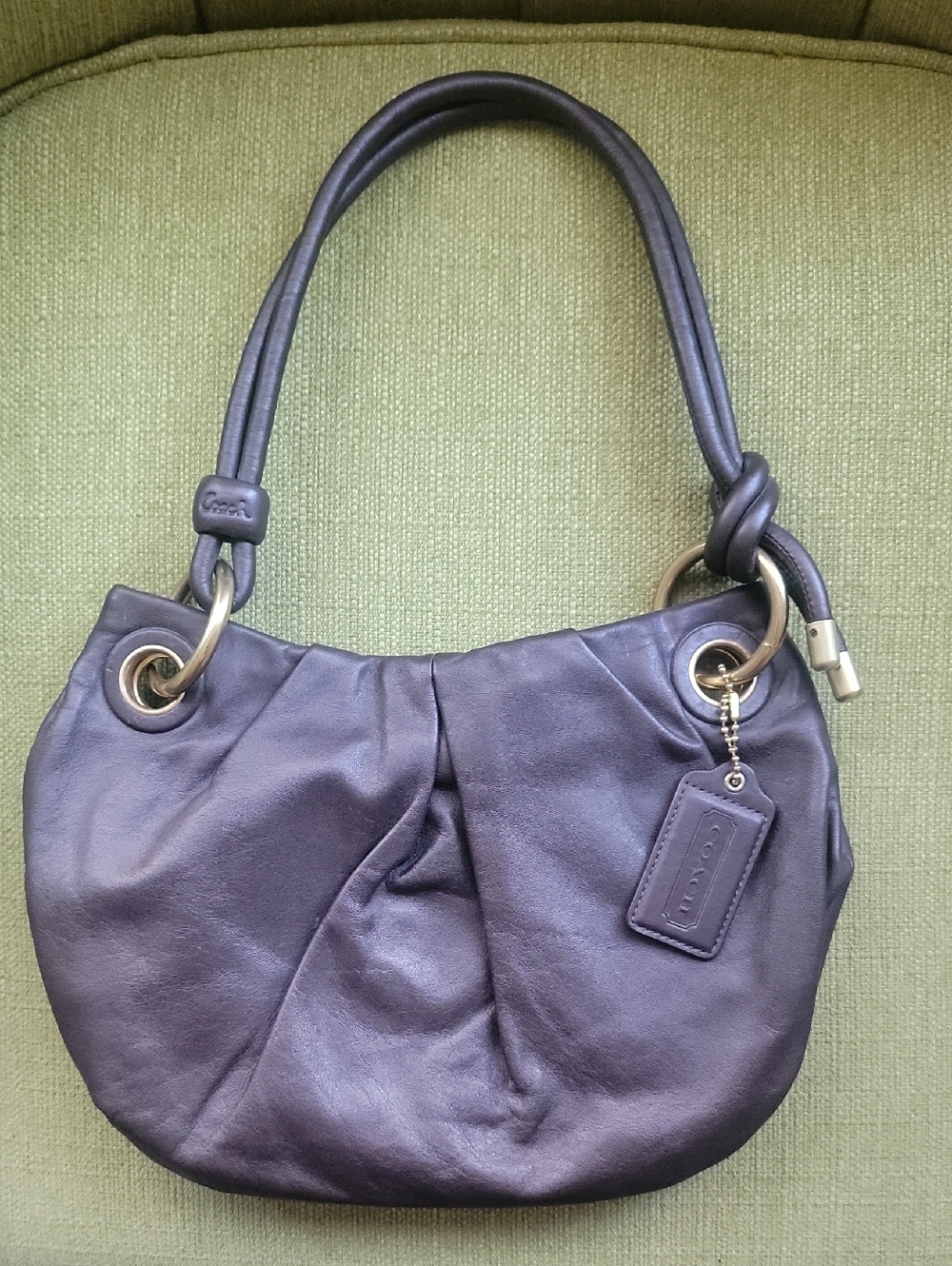 Coach Vintage Dark Chocolate Brown Leather Shoulder Bag